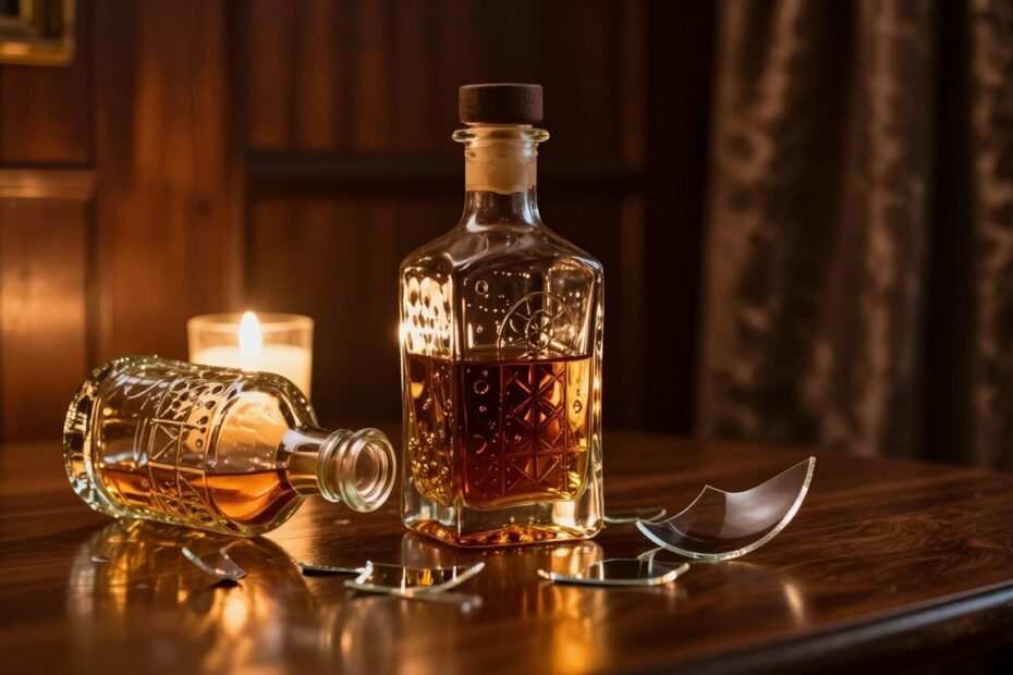 Sennik: alkohol w butelce