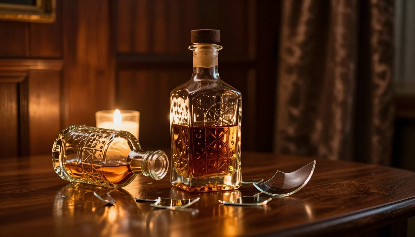 Sennik: alkohol w butelce